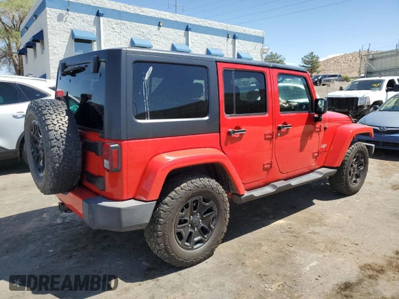 2018 Jeep Wrangler Unlimited Sahara with VIN 1C4HJWEG0JL923216, listed as a Copart auction lot 53347605 with 129,843 mi miles and Salvage title. Bid and sale history available at DreamBid. Image 3.