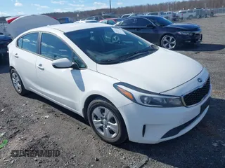 2017 Kia Forte LX with VIN 3KPFK4A7XHE062659, listed as a IAAI auction lot 41595629 with 38,102 mi miles. Bid and sale history available at carsss.com. Image 1.