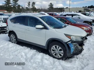2014 Honda CR-V EX with VIN 5J6RM4H50EL042994, listed as a Copart auction lot 43607445 with 81,442 mi miles and Salvage Title. Bid and sale history available at carsss.com. Image 4.