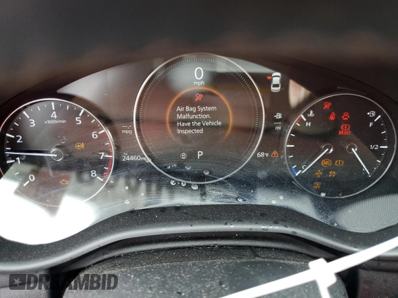 2023 Mazda 3 S Carbon Edition with VIN 3MZBPACM2PM370458, listed as a Copart auction lot 82400504 with 24,460 mi miles and Salvage title. Bid and sale history available at DreamBid. Image 9.