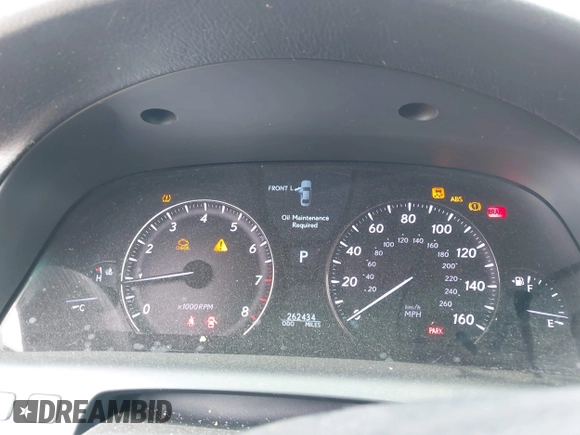 2007 Lexus LS 460 with VIN JTHBL46F475037342, listed as a IAAI auction lot 42027382 with 262,434 mi miles. Bid and sale history available at carsss.com. Image 7.