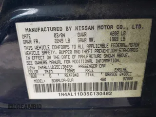 2005 Nissan Altima 2.5 z VIN 1N4AL11D35C130482, wystawiony jako IAAI lot #42303454 z przebiegiem 208 032 mil mil oraz . Historia ofert i sprzedaży dostępna na DreamBid. Obrazek 9.