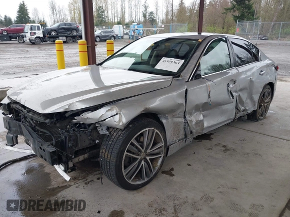 2014 Infiniti Q50 Sport with VIN JN1BV7APXEM670849, listed as a IAAI auction lot 41939363 with 124,766 mi miles and . Bid and sale history available at DreamBid. Image 2.