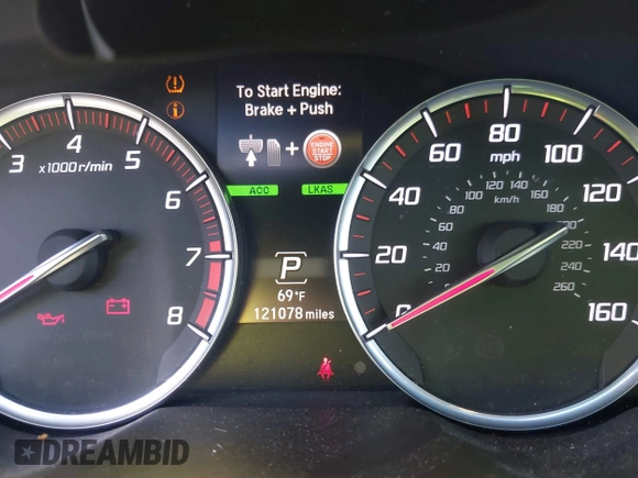 2018 Acura TLX w/A-SPEC Pkg with VIN 19UUB2F67JA003073, listed as a IAAI auction lot 41604080 with 121,078 mi miles. Bid and sale history available at carsss.com. Image 15.