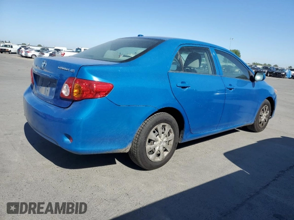 2009 Toyota Corolla with VIN JTDBL40E29J013147, listed as a Copart auction lot 55049735 with 165,830 mi miles and Clean Title. Bid and sale history available at carsss.com. Image 3.