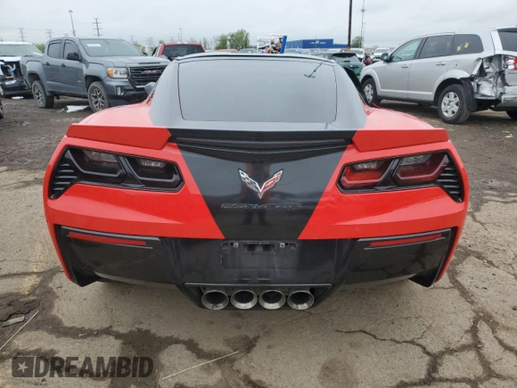 2014 Chevrolet Corvette Z51 3LT with VIN 1G1YM2D73E5104401, listed as a Copart auction lot 56961405 with 56,759 mi miles and Clean title. Bid and sale history available at DreamBid. Image 6.