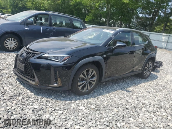 2019 Lexus UX 250h with VIN JTHU9JBH2K2014259, listed as a Copart auction lot 59742055 with 48,788 mi miles and Salvage title. Bid and sale history available at DreamBid. Image 1.