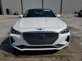 2021 Genesis G70 3.3T with VIN KMTG74LE8MU072654, listed as a Copart auction lot 74278574 with 27,323 mi miles and Non Repairable. Bid and sale history available at carsss.com. Image 5.