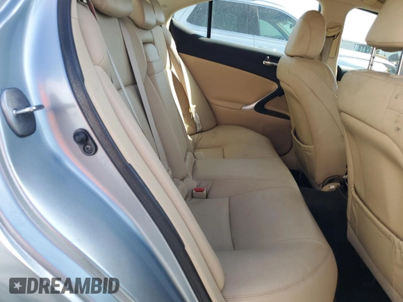 2008 Lexus IS 250 with VIN JTHBK262682078241, listed as a Copart auction lot 54893905 with 107,505 mi miles and Salvage Title. Bid and sale history available at carsss.com. Image 10.