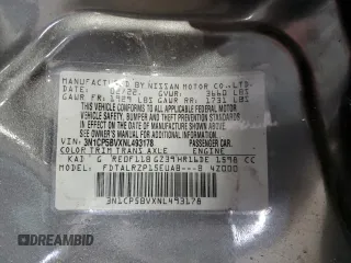 2022 Nissan Kicks S z VIN 3N1CP5BVXNL493178, wystawiony jako Copart lot #55552355 z przebiegiem 21 576 mil mil oraz Szkoda całkowita • Salvage title. Historia ofert i sprzedaży dostępna na DreamBid. Obrazek 12.