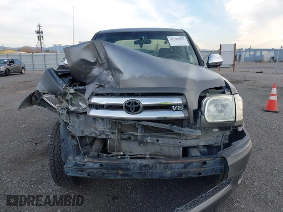 2005 Toyota Tundra SR5 with VIN 5TBDT44185S475556, listed as a IAAI auction lot 41589056 with 222,658 mi miles and . Bid and sale history available at DreamBid. Image 12.