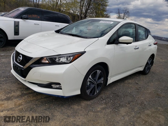 2022 Nissan LEAF SV Plus with VIN 1N4BZ1CV0NC559667, listed as a Copart auction lot 53460345 with 21,772 mi miles and Salvage Title. Bid and sale history available at DreamBid. Image 1.