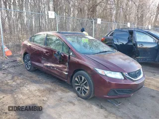 2014 Honda Civic Sedan EX with VIN 19XFB2F80EE249233, listed as a IAAI auction lot 41654087 with 119,126 mi miles. Bid and sale history available at carsss.com. Image 1.