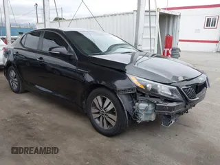 2014 Kia Optima LX with VIN 5XXGM4A7XEG280084, listed as a IAAI auction lot 42063263 with 168,052 mi miles. Bid and sale history available at carsss.com. Image 1.