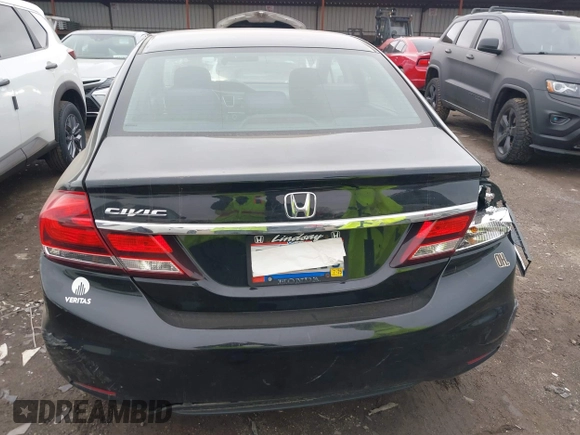 2015 Honda Civic Sedan LX with VIN 19XFB2F54FE057949, listed as a IAAI auction lot 41990069 with 174,000 mi miles. Bid and sale history available at carsss.com. Image 16.