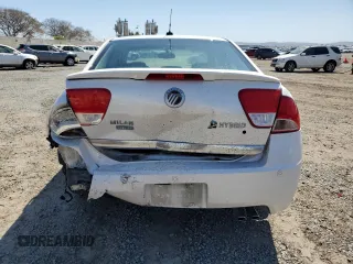 2010 Mercury Milan Hybrid with VIN 3MEDM0L30AR600674, listed as a Copart auction lot 49907945 with 125,556 mi miles and Salvage Title. Bid and sale history available at carsss.com. Image 6.