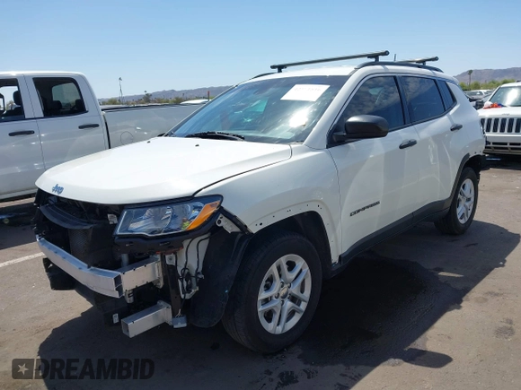 2020 Jeep Compass Sport with VIN 3C4NJCAB5LT253133, listed as a IAAI auction lot 42181816 with 76,255 mi miles and . Bid and sale history available at DreamBid. Image 18.