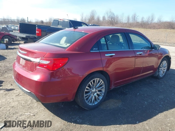 2012 Chrysler 200 Limited with VIN 1C3CCBCG9CN107519, listed as a IAAI auction lot 41779884 with 149,608 mi miles. Bid and sale history available at carsss.com. Image 4.
