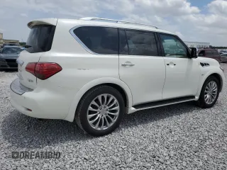 2017 Infiniti QX80 with VIN JN8AZ2NE3H9158872, listed as a Copart auction lot 52589435 with 116,980 mi miles and Salvage title. Bid and sale history available at DreamBid. Image 3.