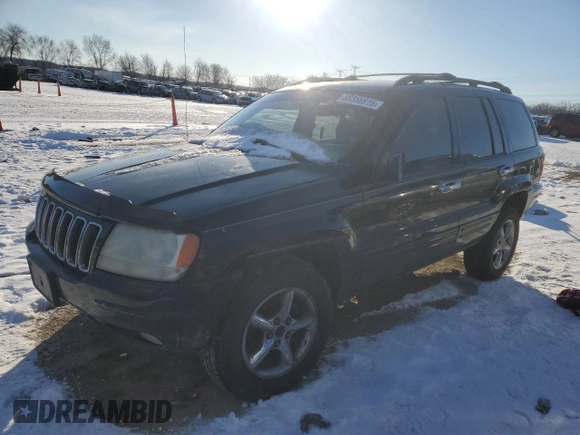 2001 Jeep Grand Cherokee Limited with VIN 1J4GW58N41C636179, listed as a Copart auction lot 88356915 with 184,243 mi miles and Clean Title. Bid and sale history available at carsss.com. Image 1.