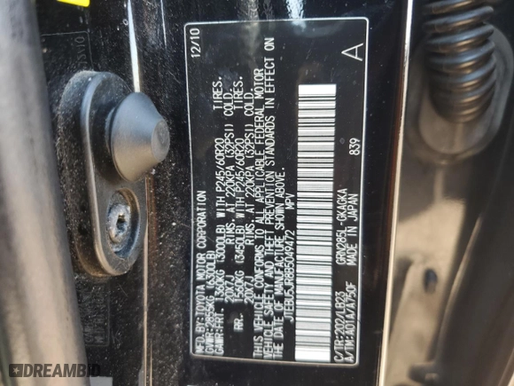 2011 Toyota 4Runner Trail with VIN JTEBU5JR8B5049472, listed as a Copart auction lot 43257675 with 190,213 mi miles and Salvage Title. Bid and sale history available at carsss.com. Image 13.