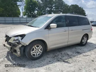 2005 Honda Odyssey EX-L z VIN 5FNRL38715B107438, wystawiony jako Copart lot #55118535 z przebiegiem 190 356 mil mil oraz Szkoda całkowita • Salvage title. Historia ofert i sprzedaży dostępna na DreamBid. Obrazek 1.