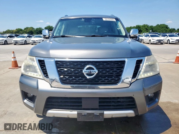 2017 Nissan Armada Platinum z VIN JN8AY2NF4H9303560, wystawiony jako Copart lot #59197835 z przebiegiem 170 261 mil mil oraz Czysty tytuł • Clean title. Historia ofert i sprzedaży dostępna na DreamBid. Obrazek 5.