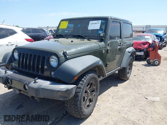 2015 Jeep Wrangler Sport with VIN 1C4AJWAGXFL650428, listed as a IAAI auction lot 42010629 with 80,039 mi miles. Bid and sale history available at carsss.com. Image 18.