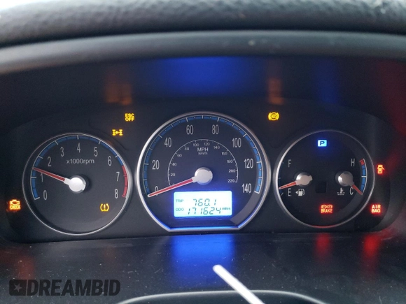 2009 Hyundai Santa Fe SE with VIN 5NMSH73E19H253634, listed as a Copart auction lot 82956834 with 171,624 mi miles and Salvage title. Bid and sale history available at DreamBid. Image 9.
