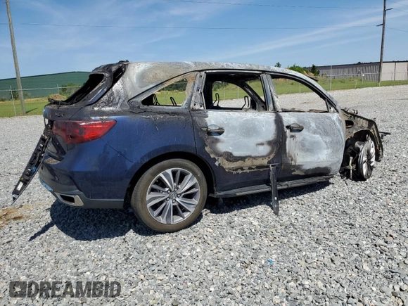 2018 Acura MDX Technology with VIN 5J8YD3H54JL003817, listed as a Copart auction lot 58310925 with Not provided miles and Non repairable. Bid and sale history available at DreamBid. Image 3.
