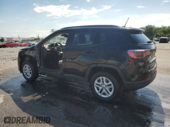 2018 Jeep Compass Sport z VIN 3C4NJCAB5JT411256, wystawiony jako Copart lot #59189885 z przebiegiem 110 634 mil mil oraz Szkoda całkowita • Salvage title. Historia ofert i sprzedaży dostępna na DreamBid. Obrazek 2.