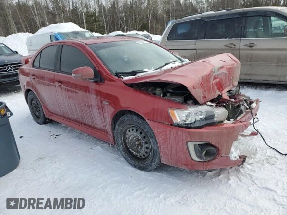 2016 Mitsubishi Lancer SE with VIN JA32V2FW4GU601351, listed as a Copart auction lot 45385585 with 0 mi miles and Salvage Title. Bid and sale history available at carsss.com. Image 4.