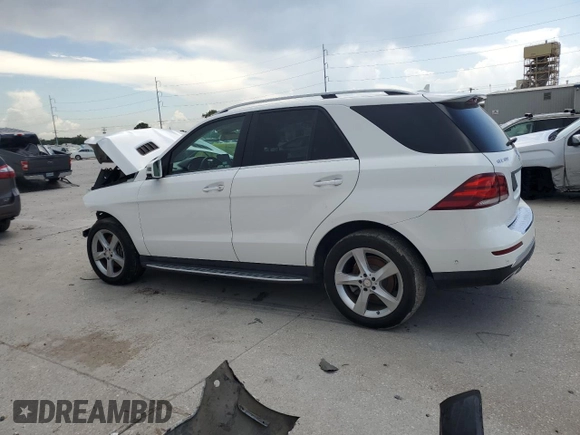 2017 Mercedes-Benz GLE 350 with VIN 4JGDA5JB0HA898208, listed as a Copart auction lot 61743115 with 104,562 mi miles and Salvage title. Bid and sale history available at DreamBid. Image 2.
