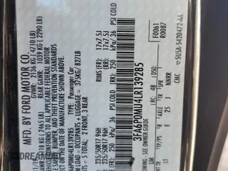 2020 Ford Fusion Hybrid SEL with VIN 3FA6P0MU4LR139285, listed as a Copart auction lot 71680004 with 102,344 mi miles and Salvage Title. Bid and sale history available at carsss.com. Image 11.