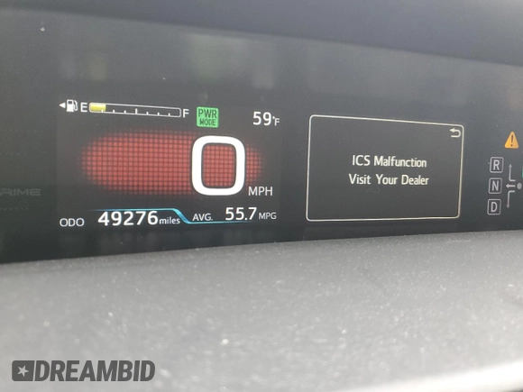 2018 Toyota Prius Plus with VIN JTDKARFP0J3073626, listed as a Copart auction lot 52415995 with 49,276 mi miles and Salvage Title. Bid and sale history available at DreamBid. Image 9.