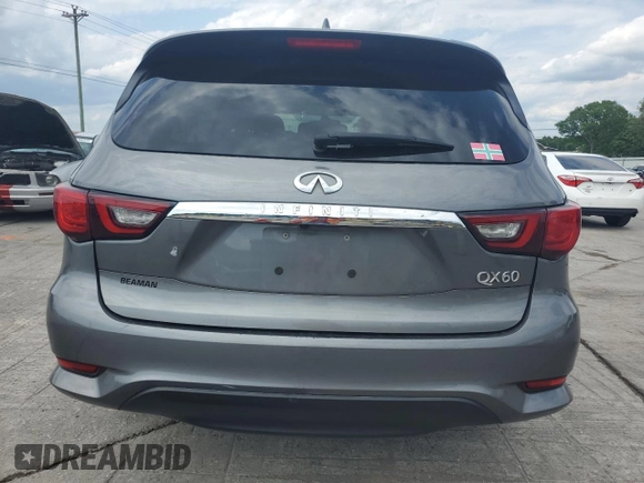 2019 Infiniti QX60 Pure with VIN 5N1DL0MN9KC566203, listed as a Copart auction lot 57137775 with 128,234 mi miles and Salvage title. Bid and sale history available at DreamBid. Image 6.