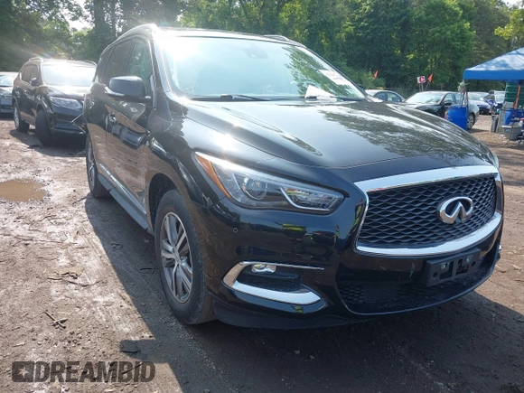 2020 Infiniti QX60 Pure with VIN 5N1DL0MM1LC501807, listed as a IAAI auction lot 42447446 with 37,184 mi miles and . Bid and sale history available at DreamBid. Image 1.