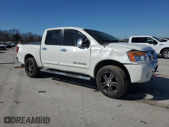 2013 Nissan Titan SL with VIN 1N6BA0ECXDN304659, listed as a Copart auction lot 50101345 with 153,951 mi miles and Clean Title. Bid and sale history available at DreamBid. Image 4.