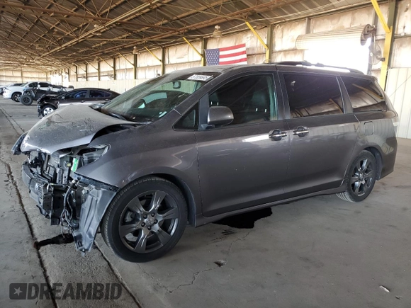 2017 Toyota Sienna SE with VIN 5TDXZ3DC7HS785250, listed as a Copart auction lot 57009695 with 79,691 mi miles and Salvage title. Bid and sale history available at DreamBid. Image 1.