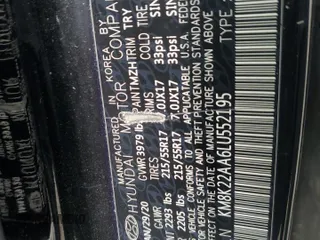 2020 Hyundai Kona SEL with VIN KM8K22AA6LU552195, listed as a Copart auction lot 51321055 with 88,016 mi miles and Salvage Title. Bid and sale history available at DreamBid. Image 13.