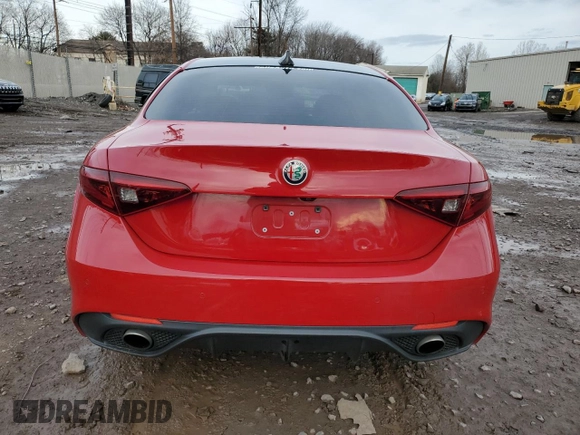 2018 Alfa Romeo Giulia with VIN ZARFAEDN3J7567151, listed as a Copart auction lot 85385364 with Not provided miles and Salvage title. Bid and sale history available at DreamBid. Image 6.