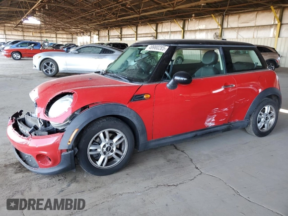 2012 MINI Hardtop with VIN WMWSU3C5XCT261853, listed as a Copart auction lot 49980285 with 110,638 mi miles and Salvage Title. Bid and sale history available at DreamBid. Image 1.