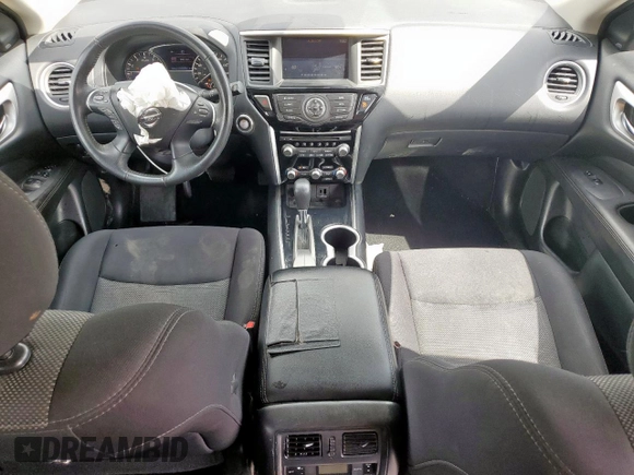 2019 Nissan Pathfinder SV with VIN 5N1DR2MN4KC619822, listed as a Copart auction lot 61045755 with 76,405 mi miles and Salvage title. Bid and sale history available at DreamBid. Image 8.