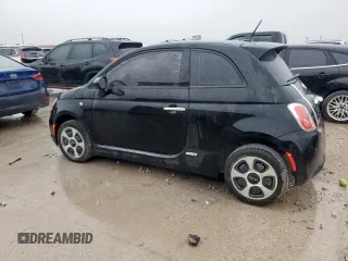 2014 FIAT 500e with VIN 3C3CFFGE7ET266999, listed as a Copart auction lot 50703015 with 74,375 mi miles and Salvage Title. Bid and sale history available at carsss.com. Image 2.