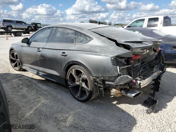 2024 Audi RS 5 Sportback with VIN WUAAWCF58RA902364, listed as a Copart auction lot 85531744 with 2,901 mi miles and Salvage Title. Bid and sale history available at carsss.com. Image 2.