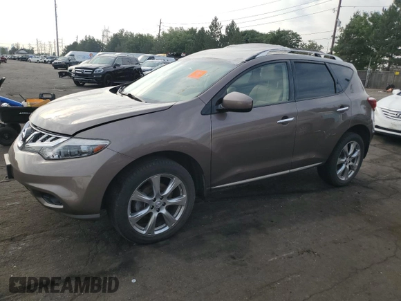 2014 Nissan Murano LE with VIN JN8AZ1MW4EW521410, listed as a Copart auction lot 59579204 with 62,032 mi miles and Salvage Title. Bid and sale history available at carsss.com. Image 1.