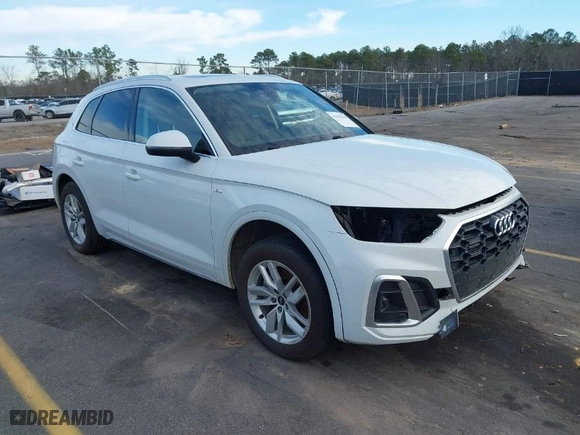 2022 Audi Q5 S line Premium with VIN WA1GAAFY2N2003728, listed as a IAAI auction lot 41411825 with 47,714 mi miles. Bid and sale history available at carsss.com. Image 1.