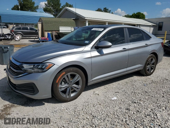 2024 Volkswagen Jetta SE с VIN 3VW7M7BU2RM059151, выставлен на аукционе Copart как лот 54608035 с пробегом 4 657 миль миль и Списание • Salvage title. История ставок и продаж доступна на DreamBid. Изображение 1.
