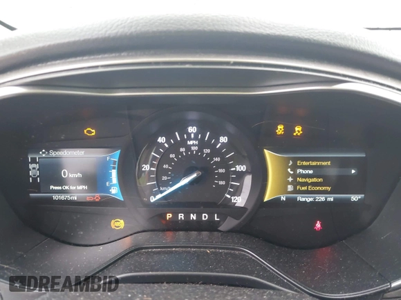 2019 Ford Fusion SE with VIN 3FA6P0LU4KR204801, listed as a IAAI auction lot 41977106 with 101,675 mi miles. Bid and sale history available at carsss.com. Image 7.
