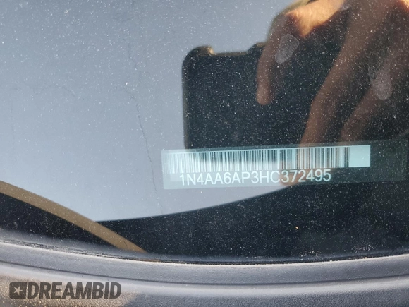 2017 Nissan Maxima SV with VIN 1N4AA6AP3HC372495, listed as a Copart auction lot 53299345 with 177,626 mi miles and Salvage Title. Bid and sale history available at DreamBid. Image 12.